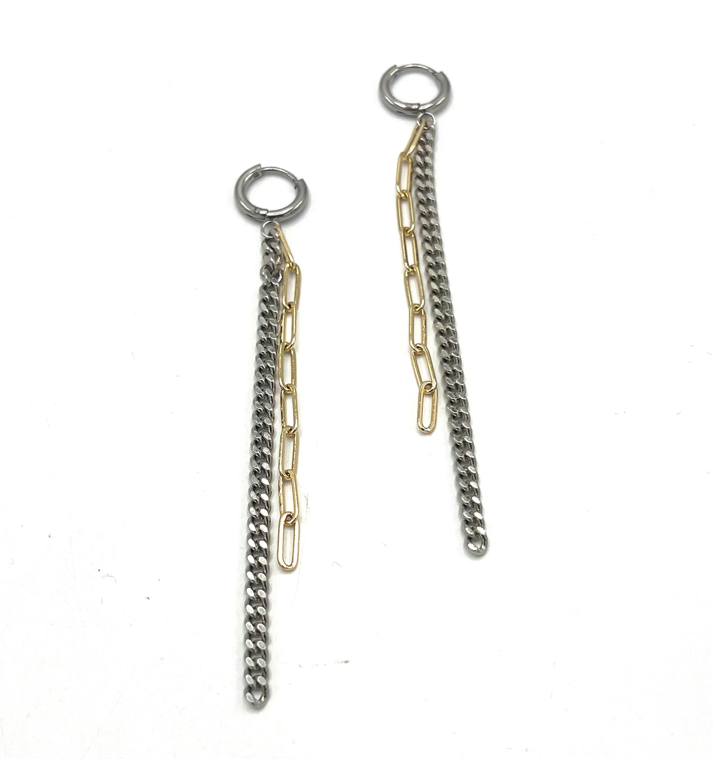 LONG ONE OF A KIND CHAIN EARRING