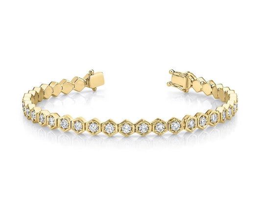 HEXAGON CZ BRACELET