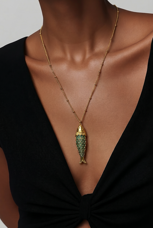 LONG FISH NECKLACE