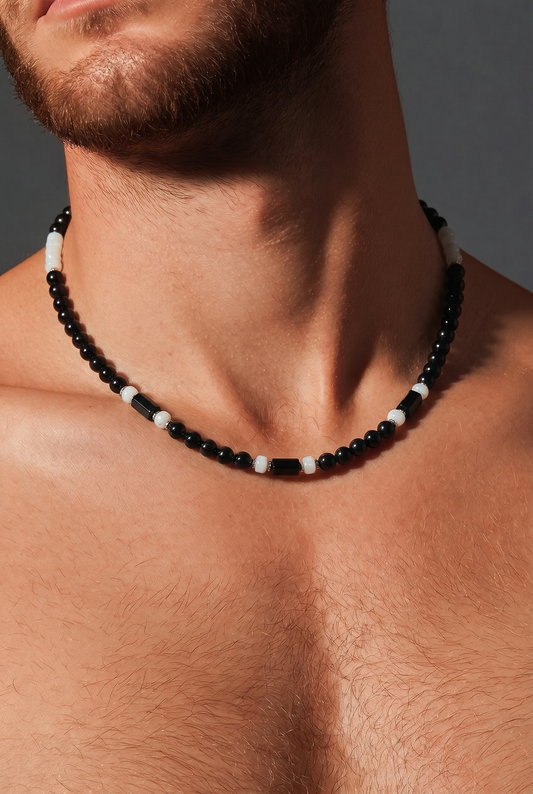 LONG BEADED NECKLACE