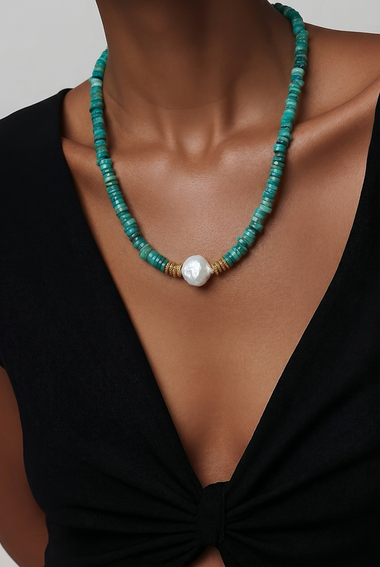 NATURAL BEADED NECKLACE