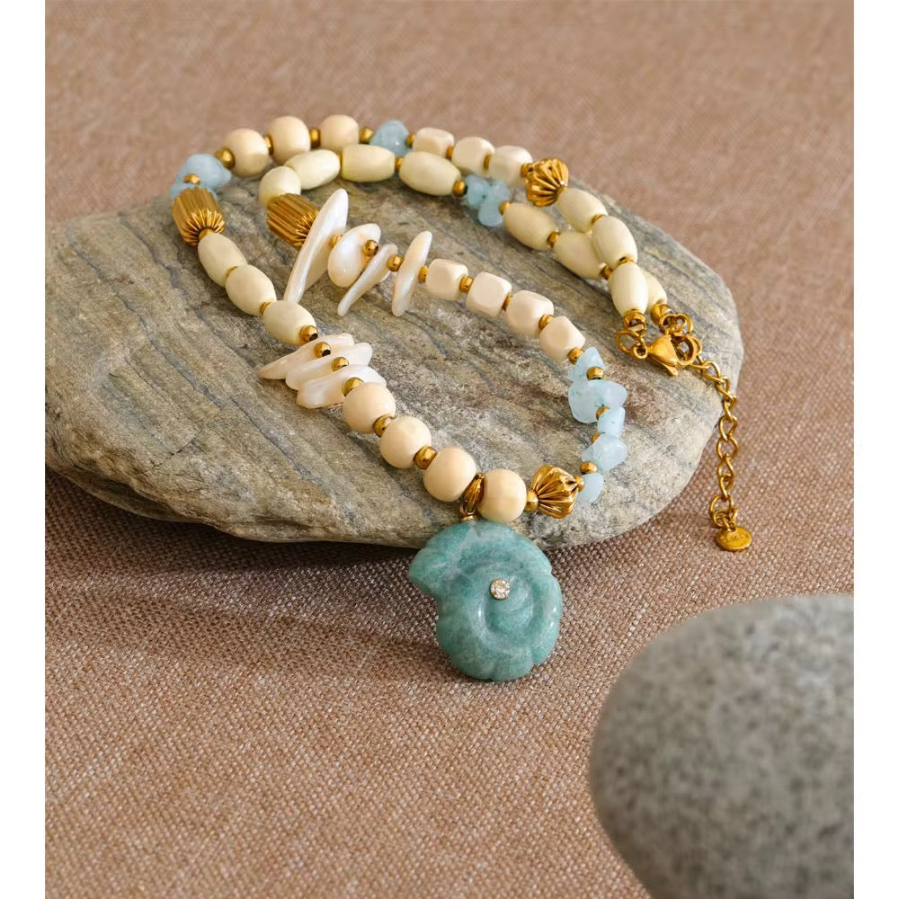 SHELL BEADED NECKLACE