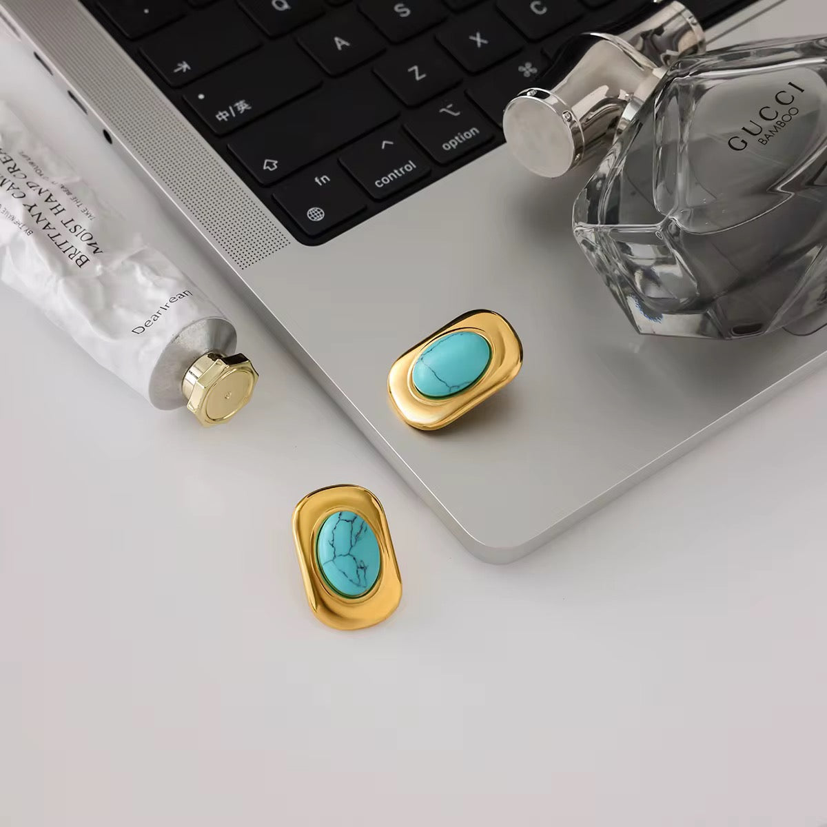 CHUNKY TURQUOISE EARRINGS