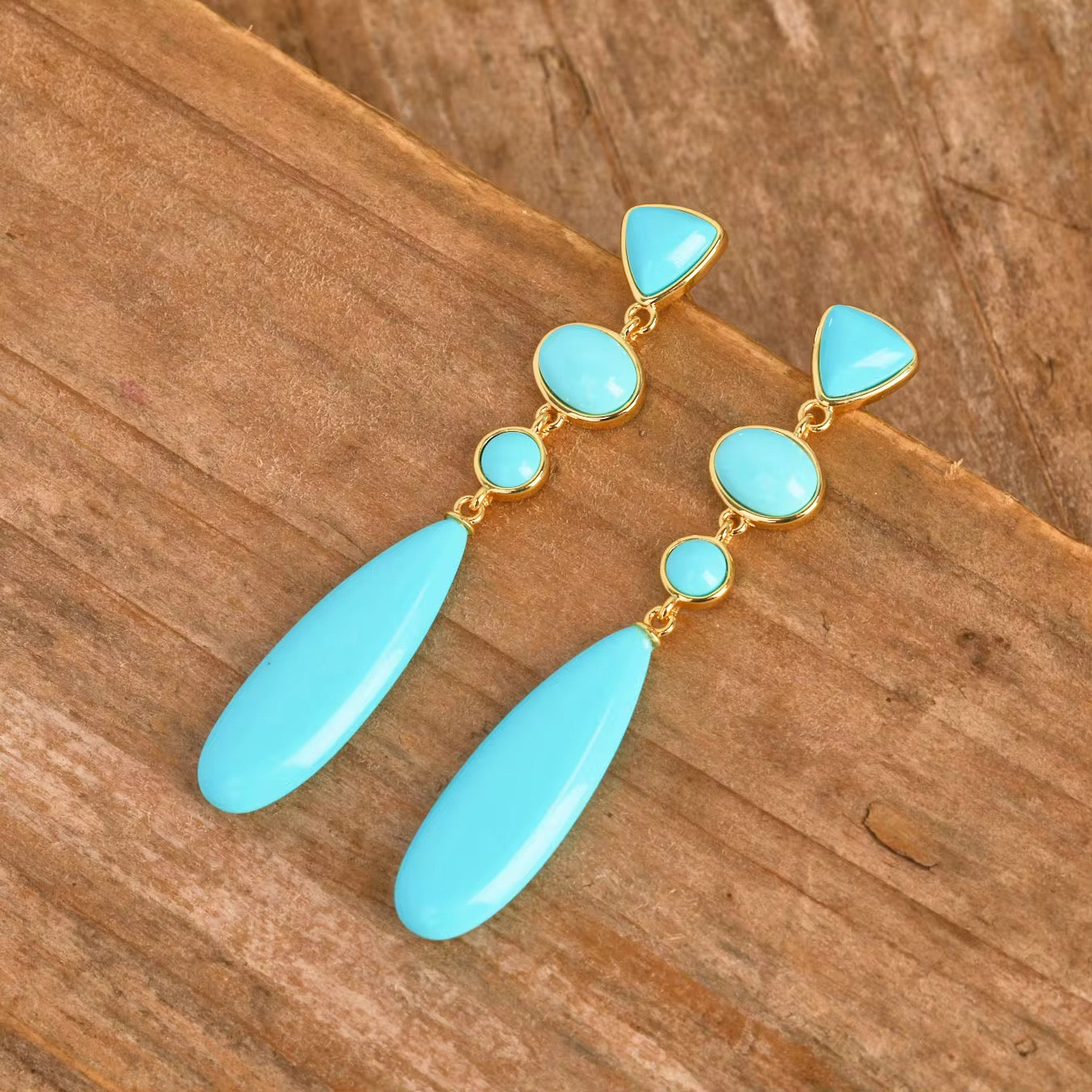 TURQUOISE LONG EARRINGS