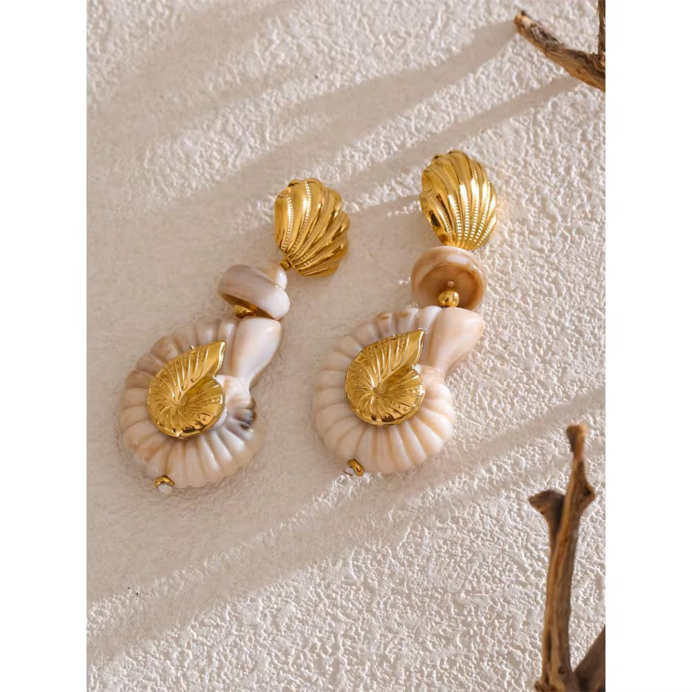 LARGE SHELL EARRINGS