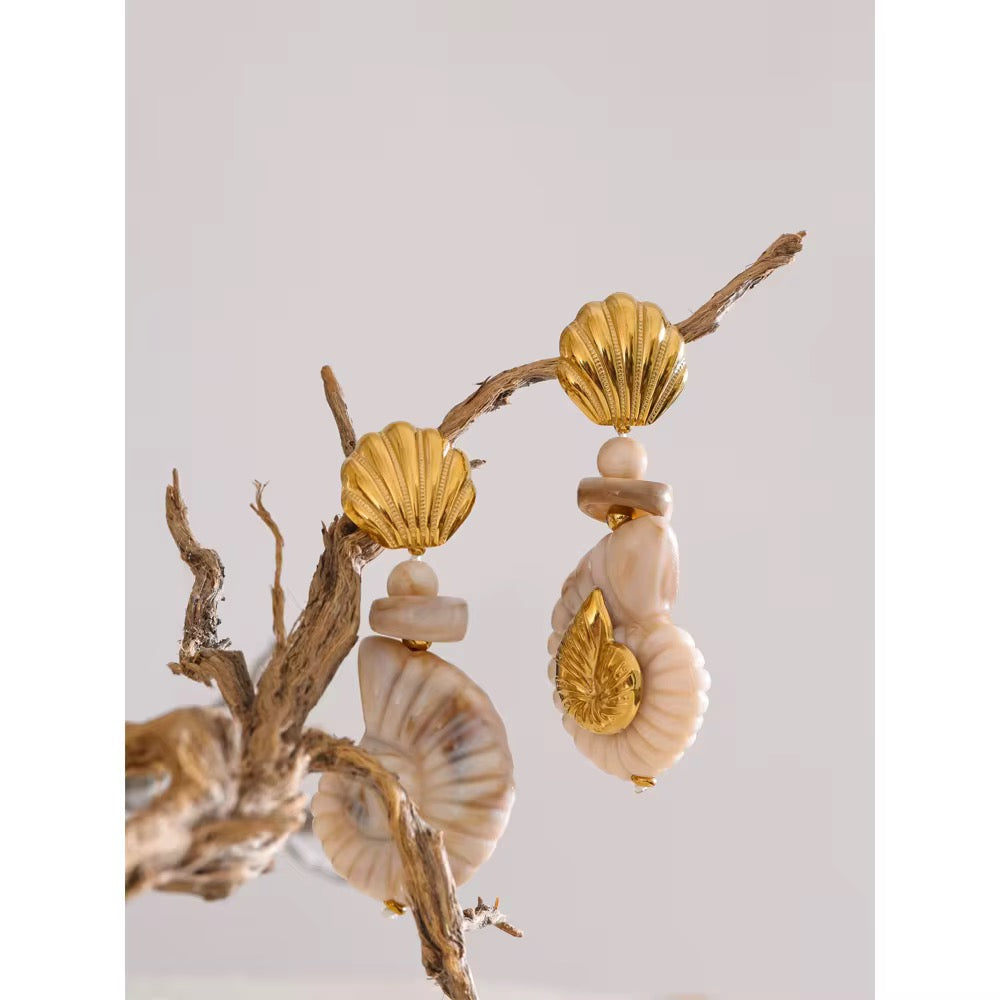 LARGE SHELL EARRINGS