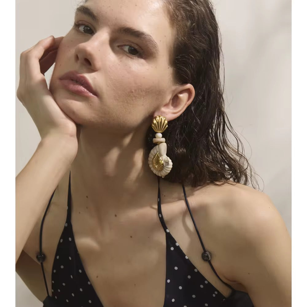 LARGE SHELL EARRINGS