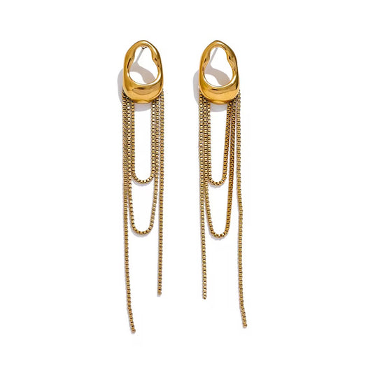 GEOMETRIC CHAIN EARRINGS