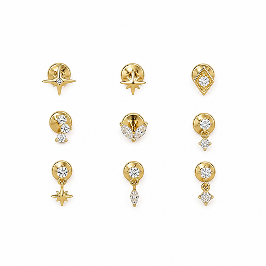 Sale-Flatback Stud in 925 Sterling Silver