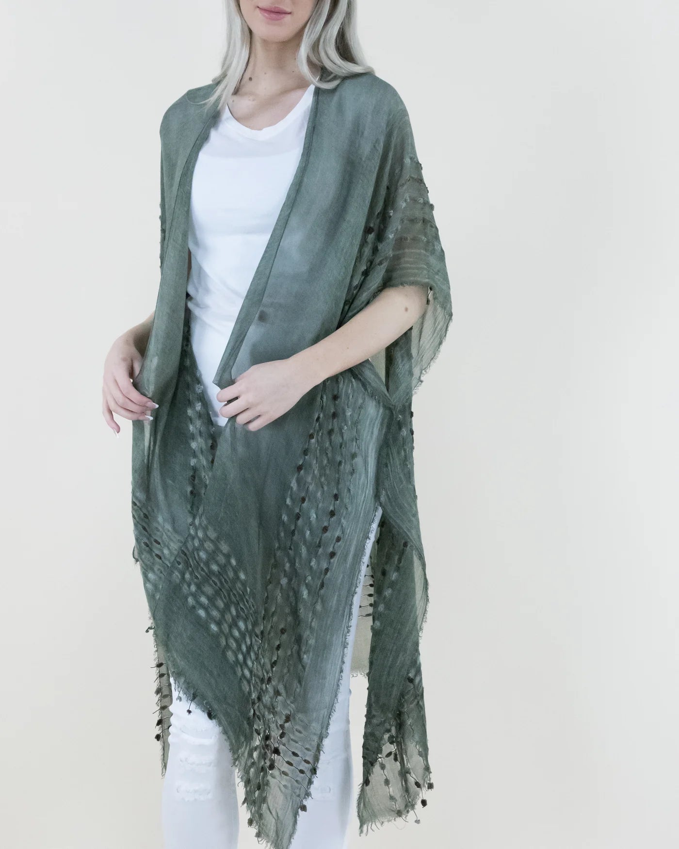 NATURAL WASH KIMONO
