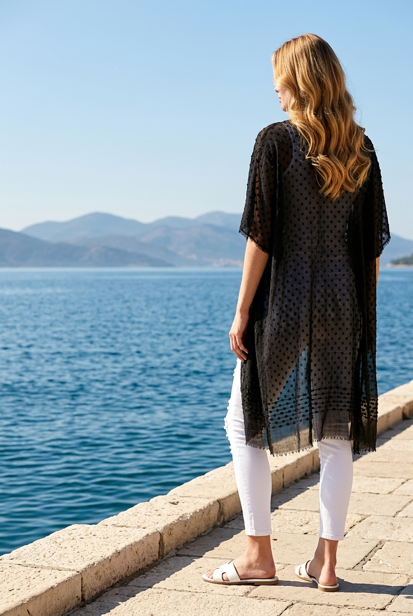 NATURAL WASH KIMONO