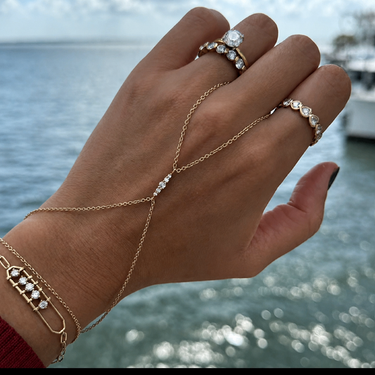 DAINTY CZ HANDCHAIN