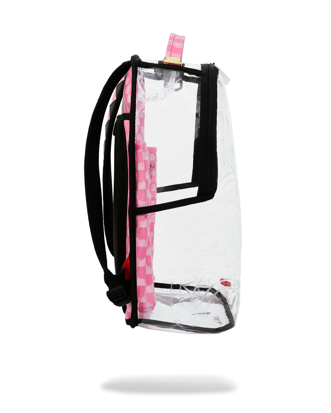 CLEAR DLX BACKPACK - CHECKED OUT (PINK DRIP)