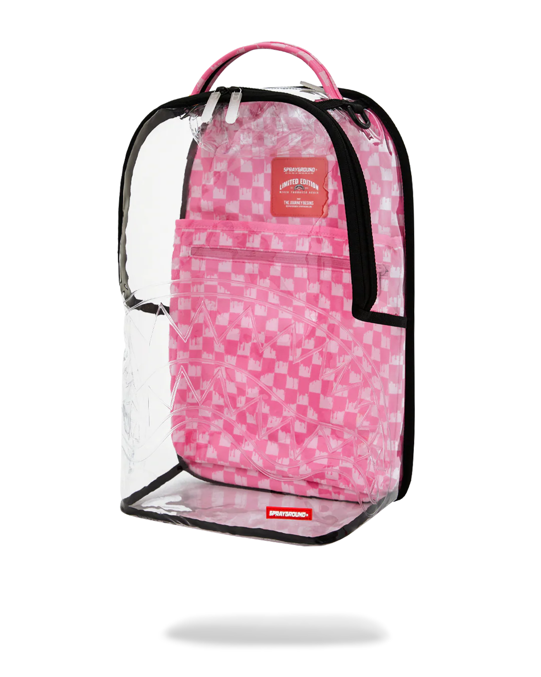 CLEAR DLX BACKPACK - CHECKED OUT (PINK DRIP)
