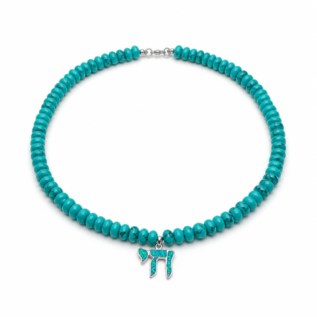 NATURAL STONE CHAI NECKLACE