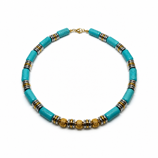 TURQUOISE BEADED NECKLACE
