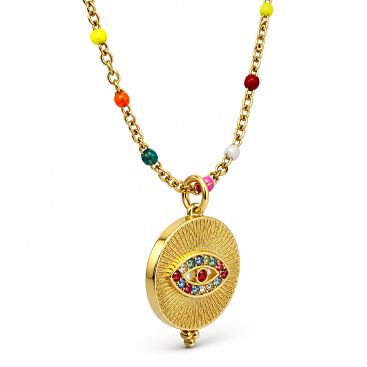 COLOR LUCKY EYE NECKLACE