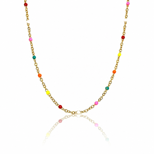 DAINTY-SUMMER BEADED NECKLACE