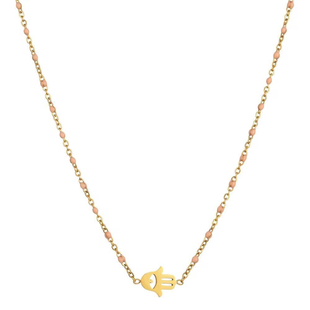HAMSA BEADED NECKLACE