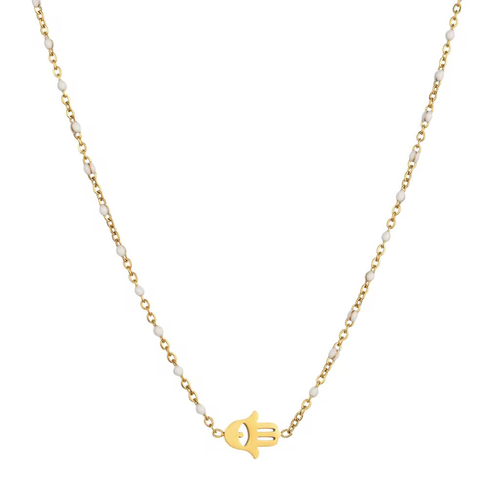 HAMSA BEADED NECKLACE