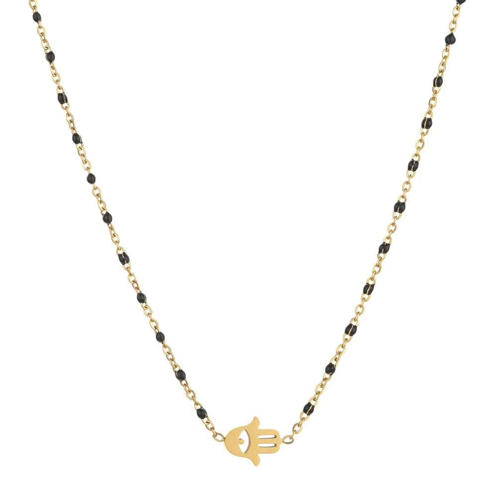HAMSA BEADED NECKLACE