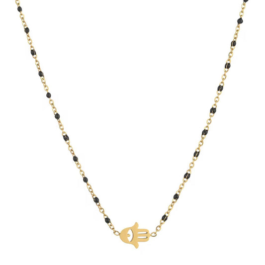 HAMSA BEADED NECKLACE