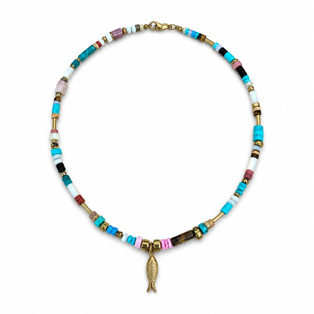 FISH BEADED NECKLACE