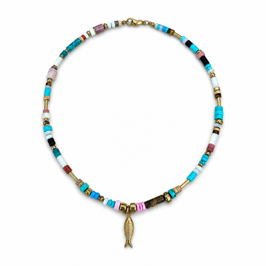 FISH BEADED NECKLACE