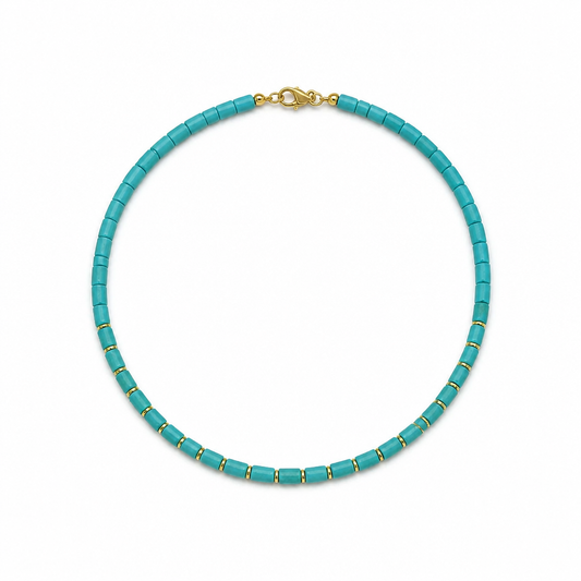 DAINTY BEADED TURQUOIS NECKLAC