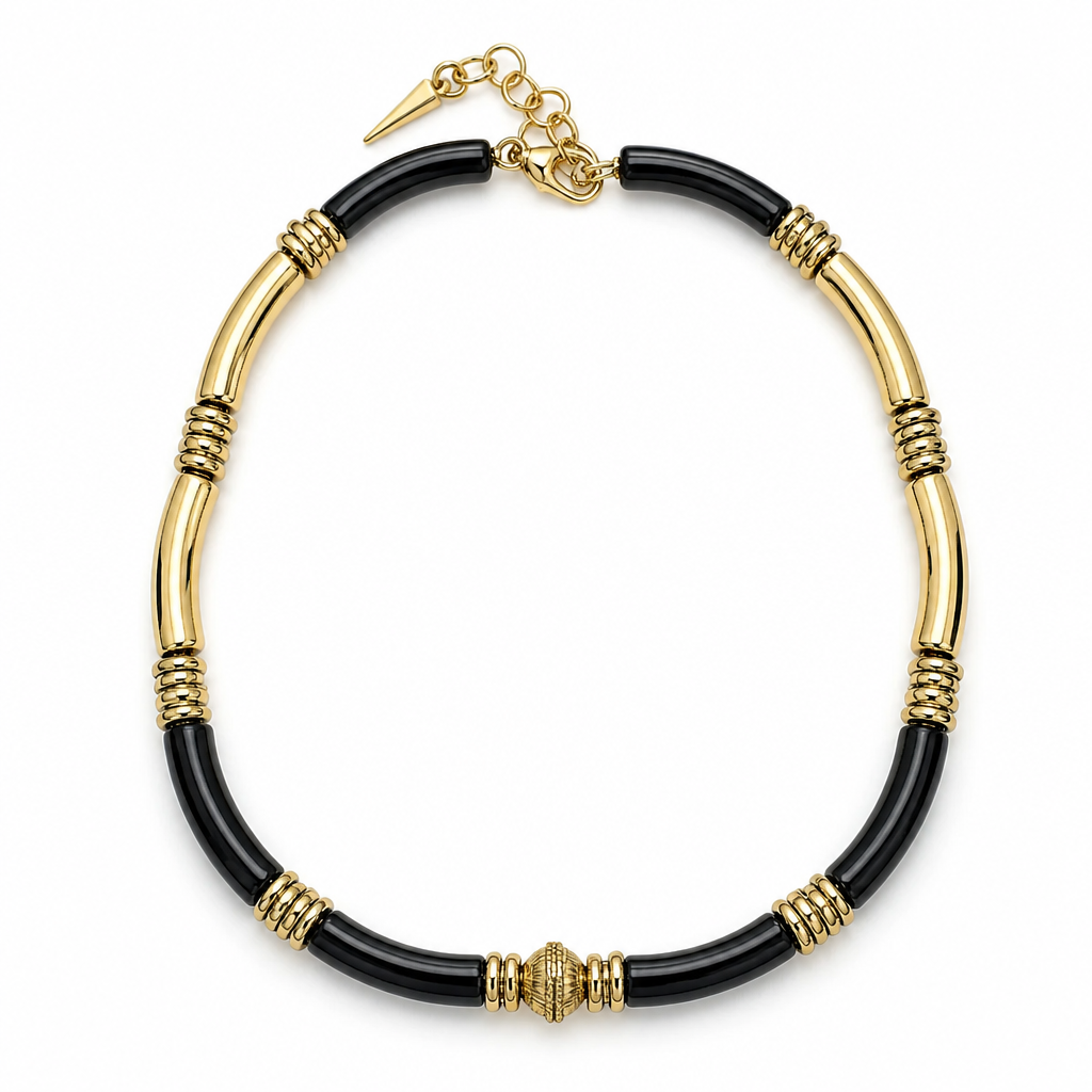 BLACK SPLASH NECKLACE