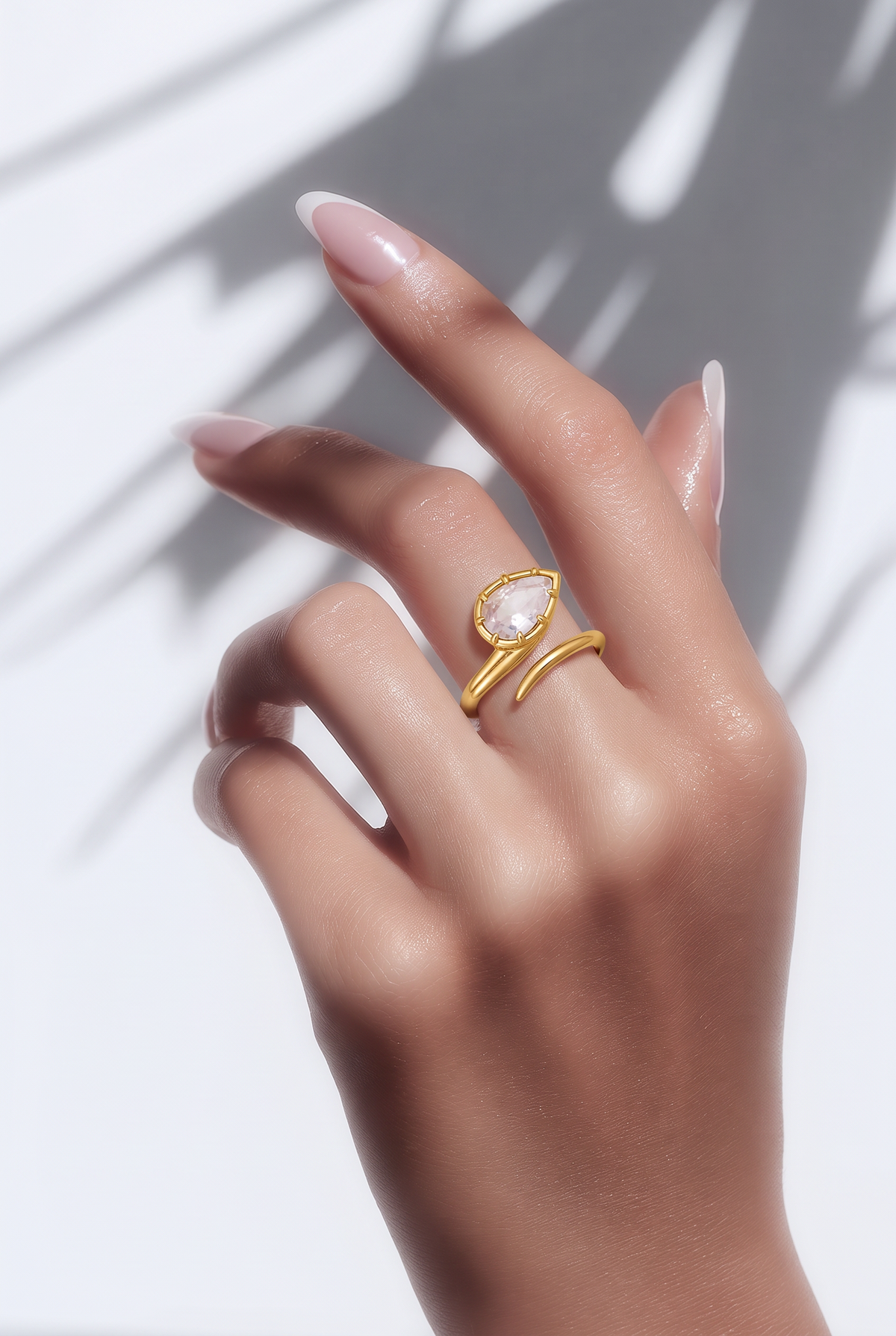 Oval Ring in 18K Gold Plated Stainless Steel - view 2