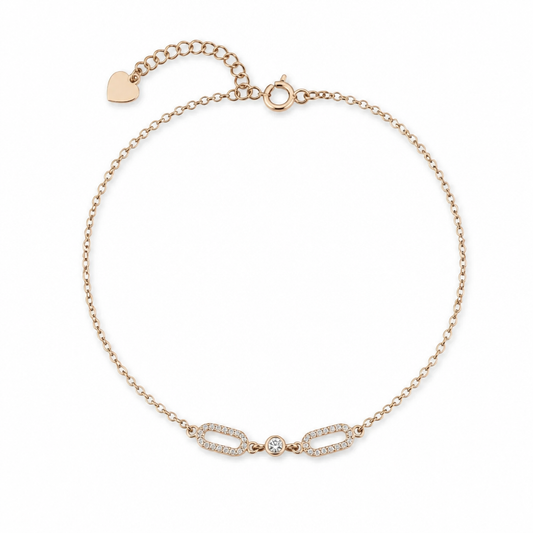 Connected Dainy Bracelet in 18K Gold Plated Sterling Silver