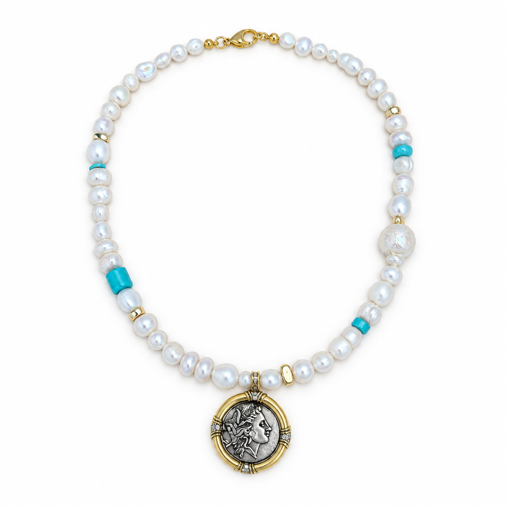Coin Pearl Necklace