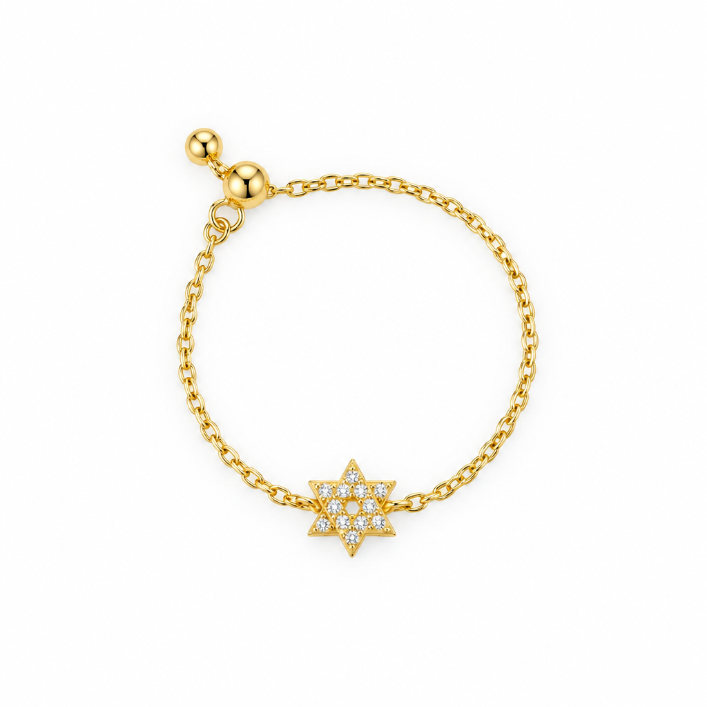 Star of David Ring Chain