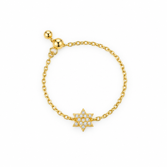 Star of David Ring Chain