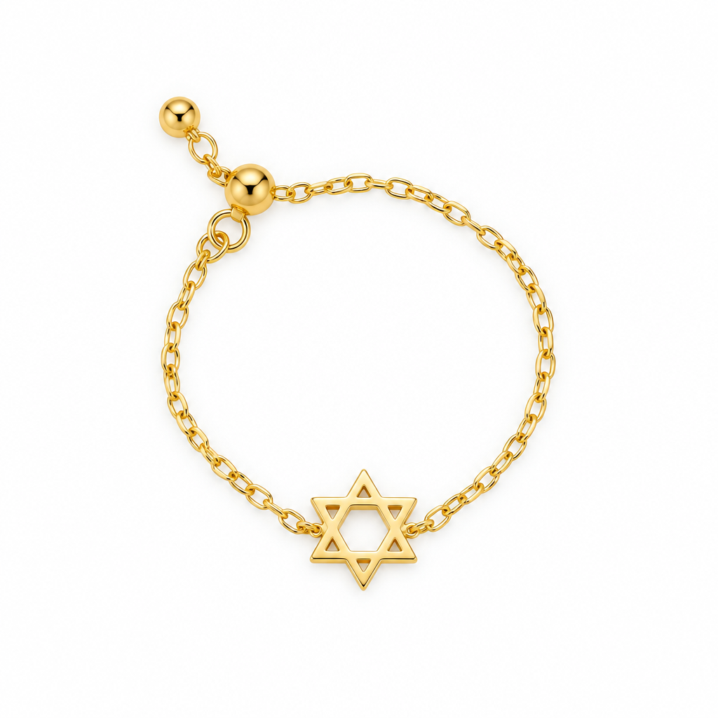 Star of David Ring Chain