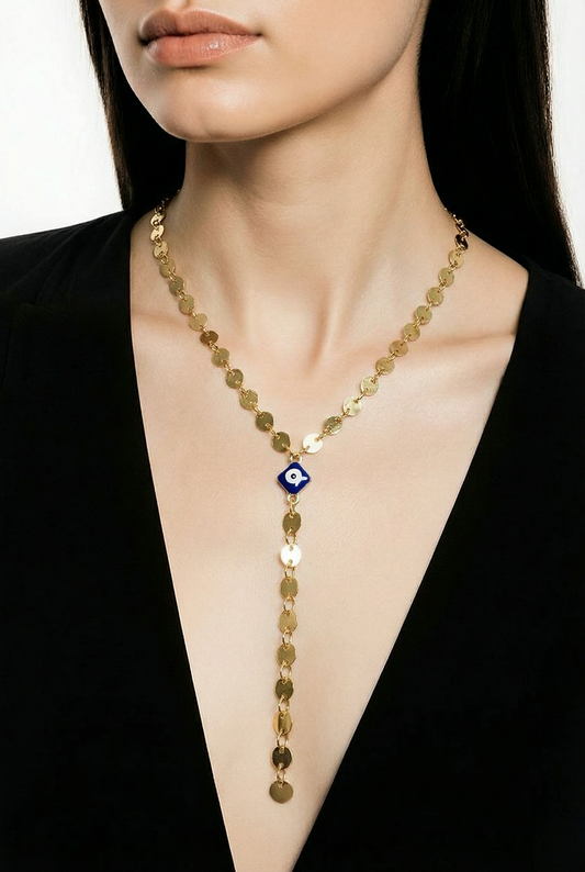 DISC EYE LONG NECKLACE