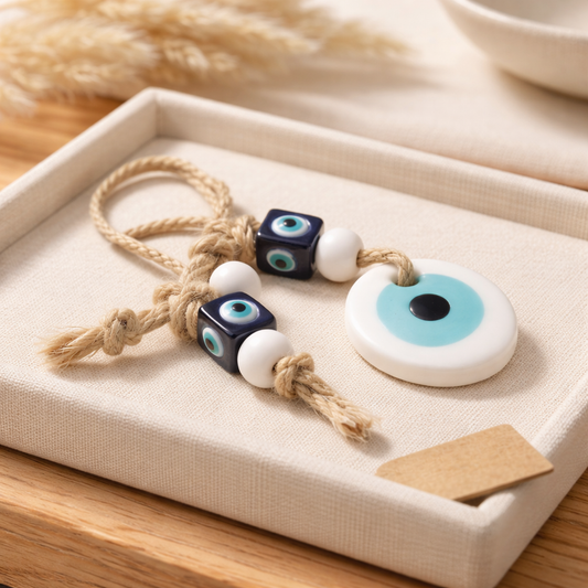 EVIL EYE WHITE WALL HANGING