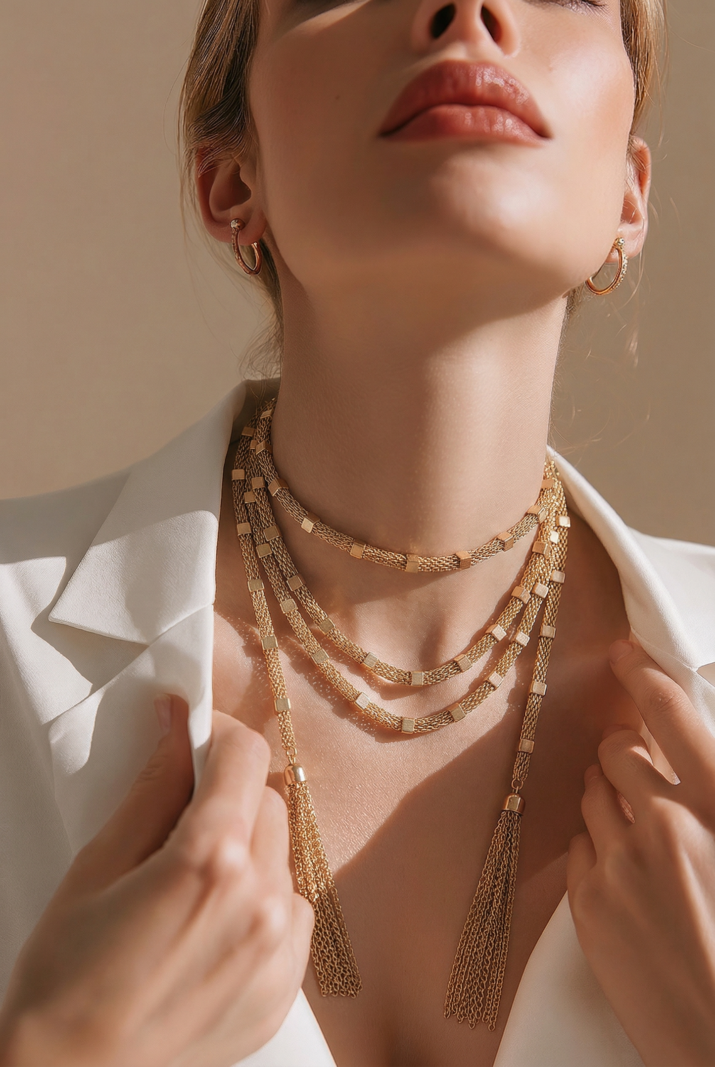 LONG BELT WRAP NECKLACE