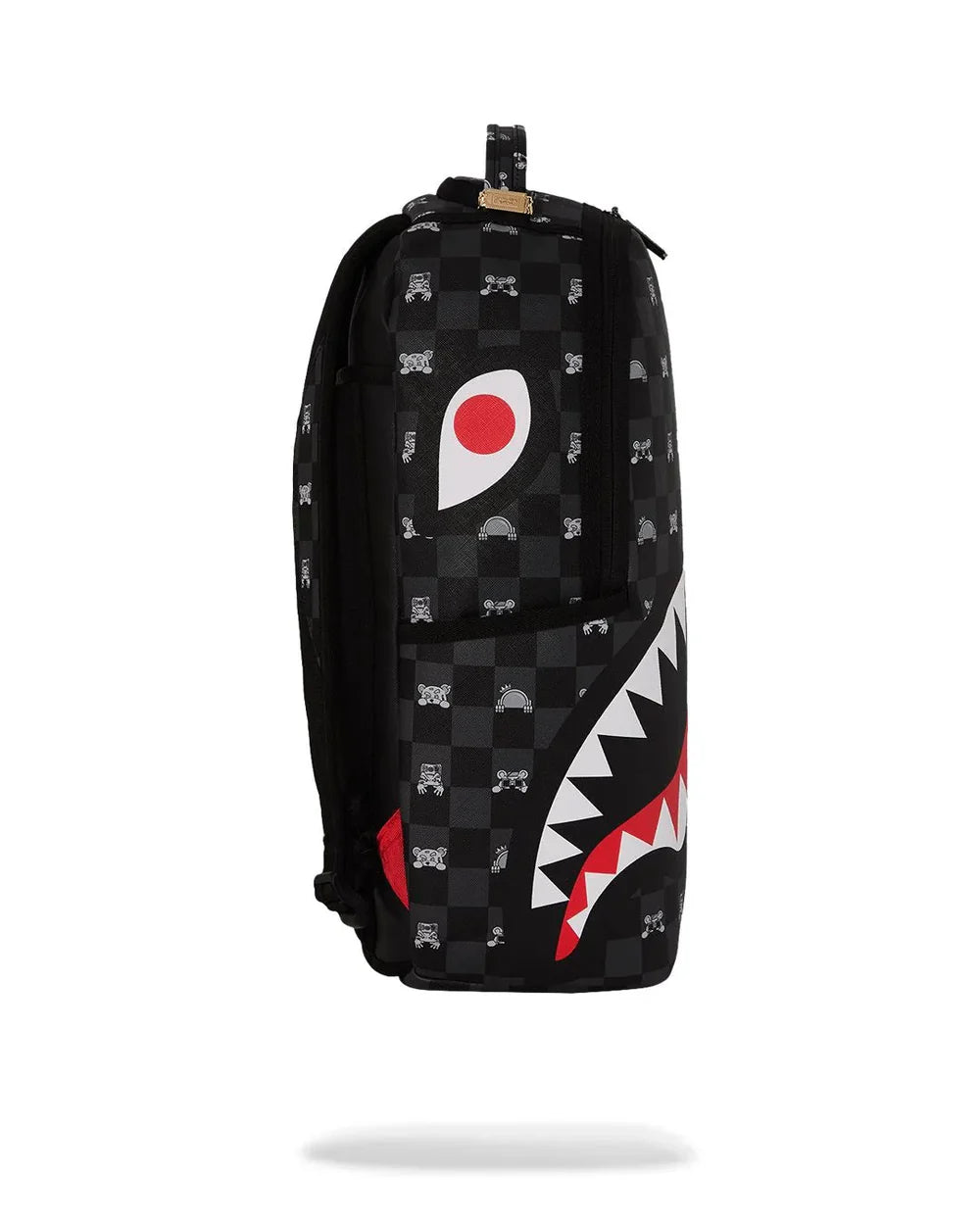 Gray Peeking Character Check Backpack