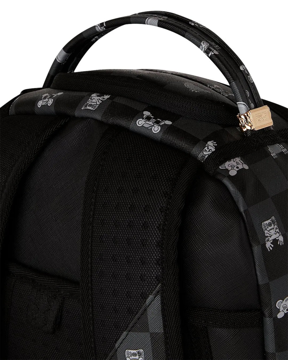 Gray Peeking Character Check Backpack