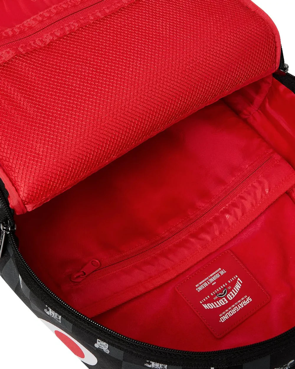 Gray Peeking Character Check Backpack