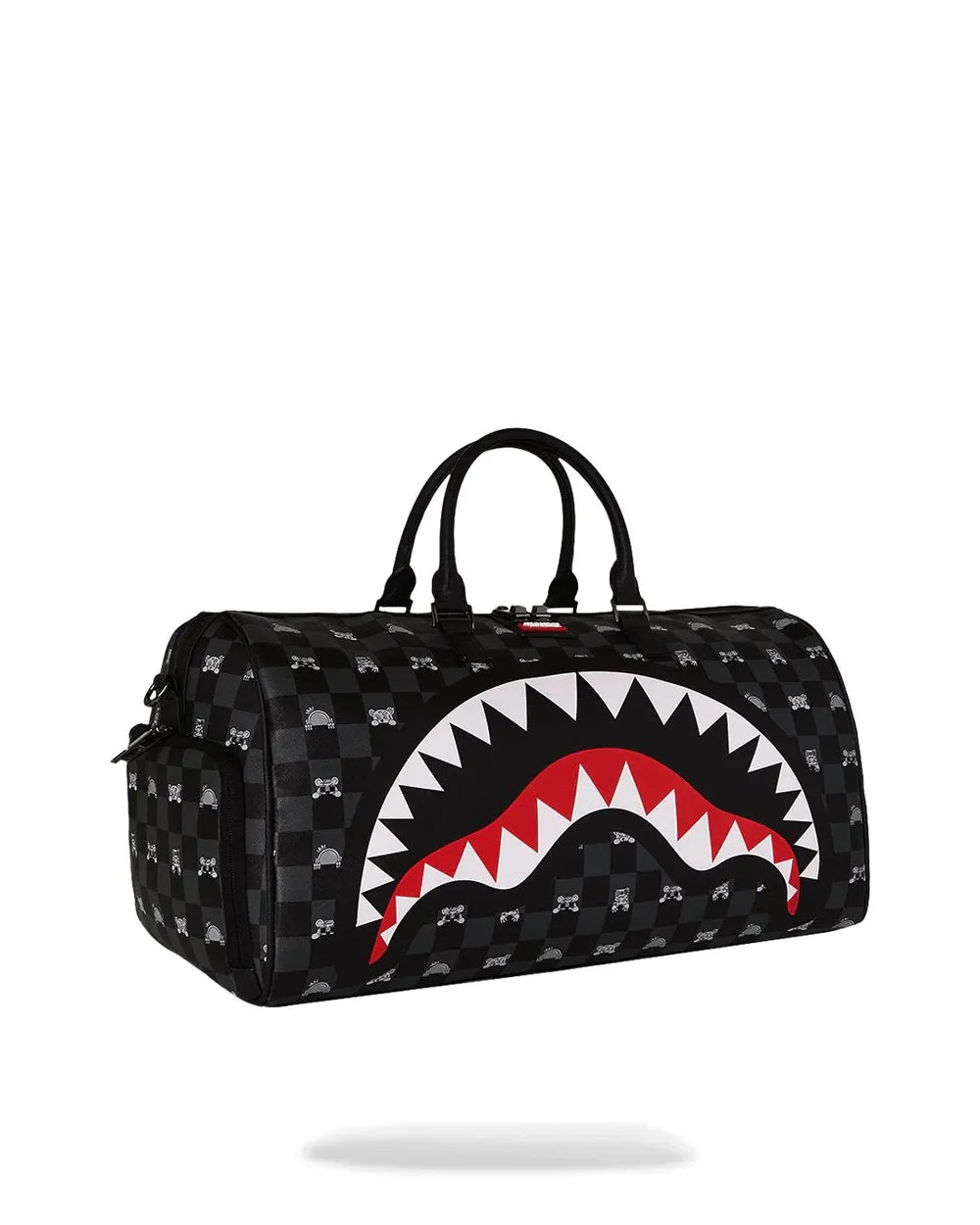 GRAY PEEKING CHARACTER CHECK DUFFEL