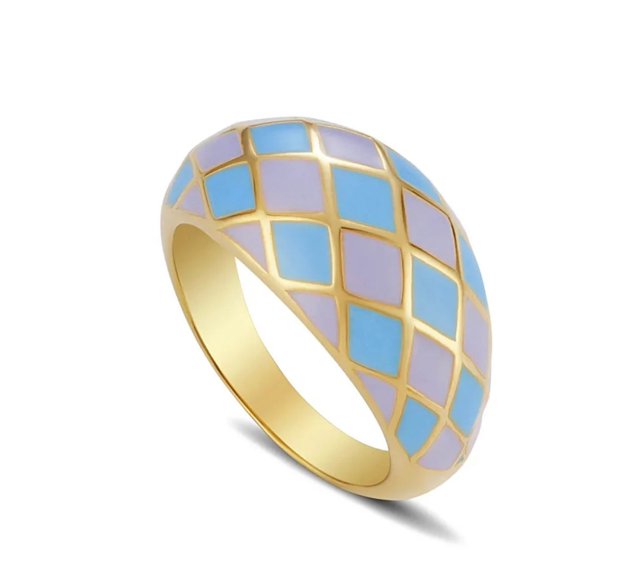 COLOR CHECKERED RING