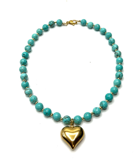 HEART BEADED NECKLACE