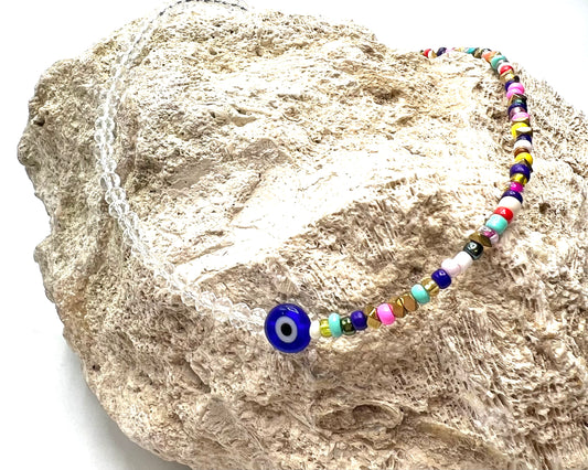 BEAD COLOR EYE NECKLACE