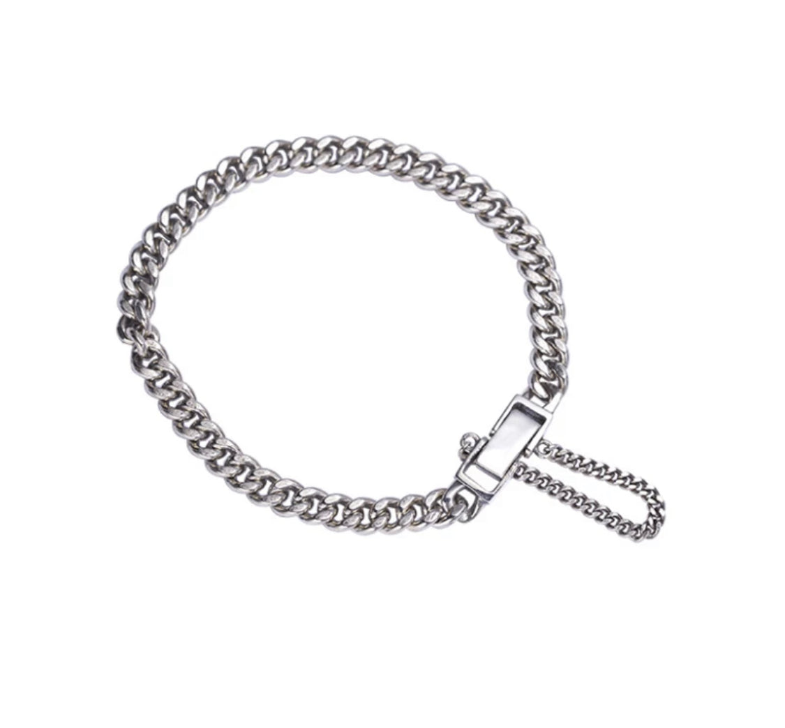 CURB BRACELET WITH CHAIN