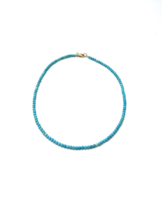 DAINTY TURQUOISE BEADED NECKLACE