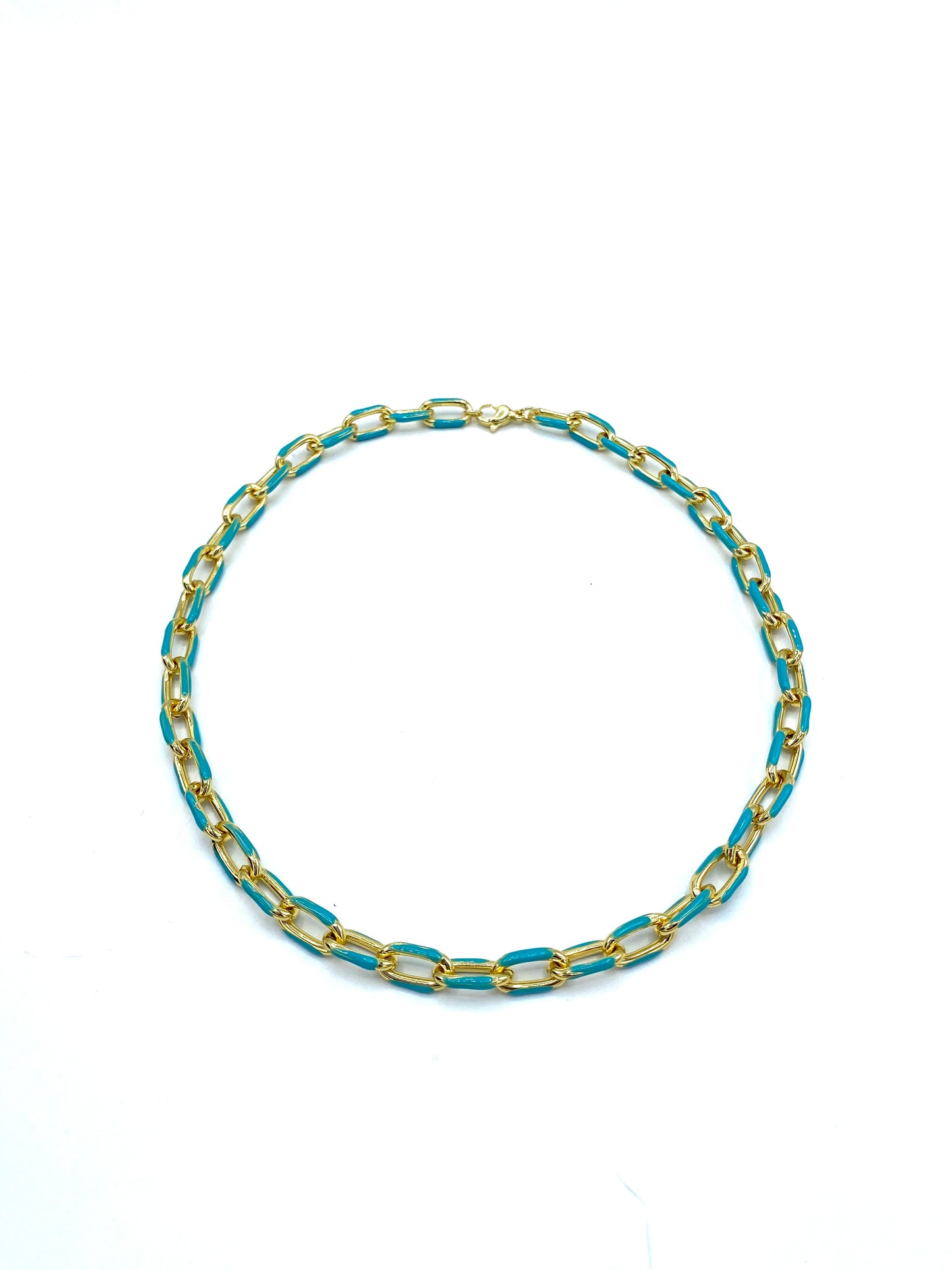 COLORED CURB NECKLACE