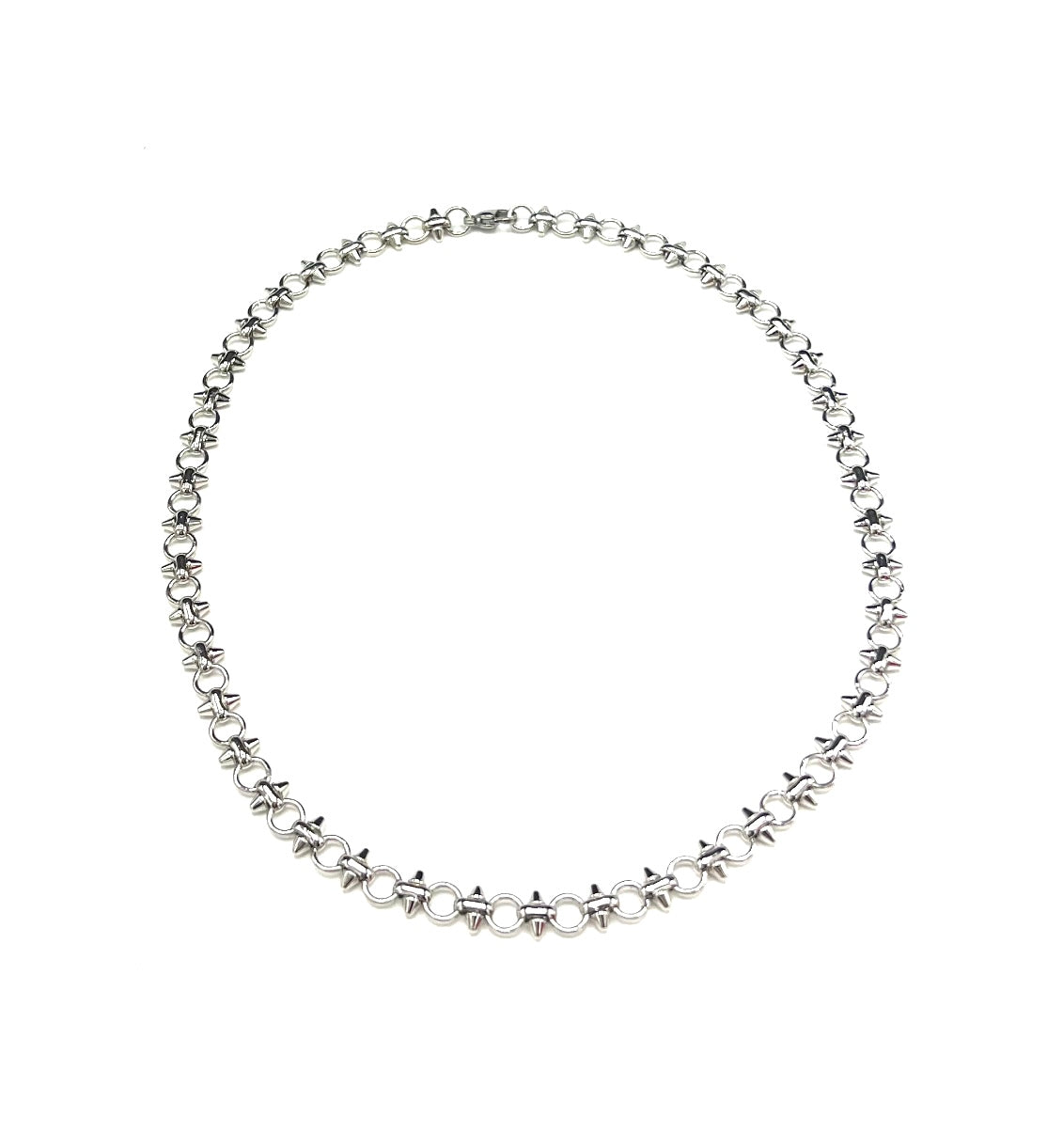 ROUND LINK SILVER NECKLACE